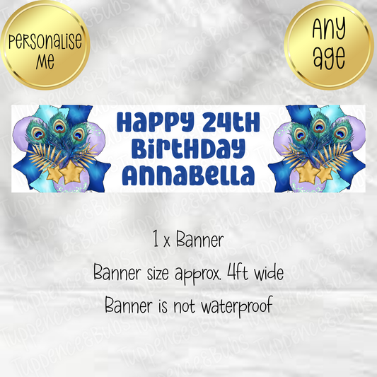 Peacock Themed Banner