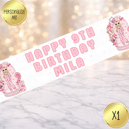 Pink Bow PJ Themed Banner