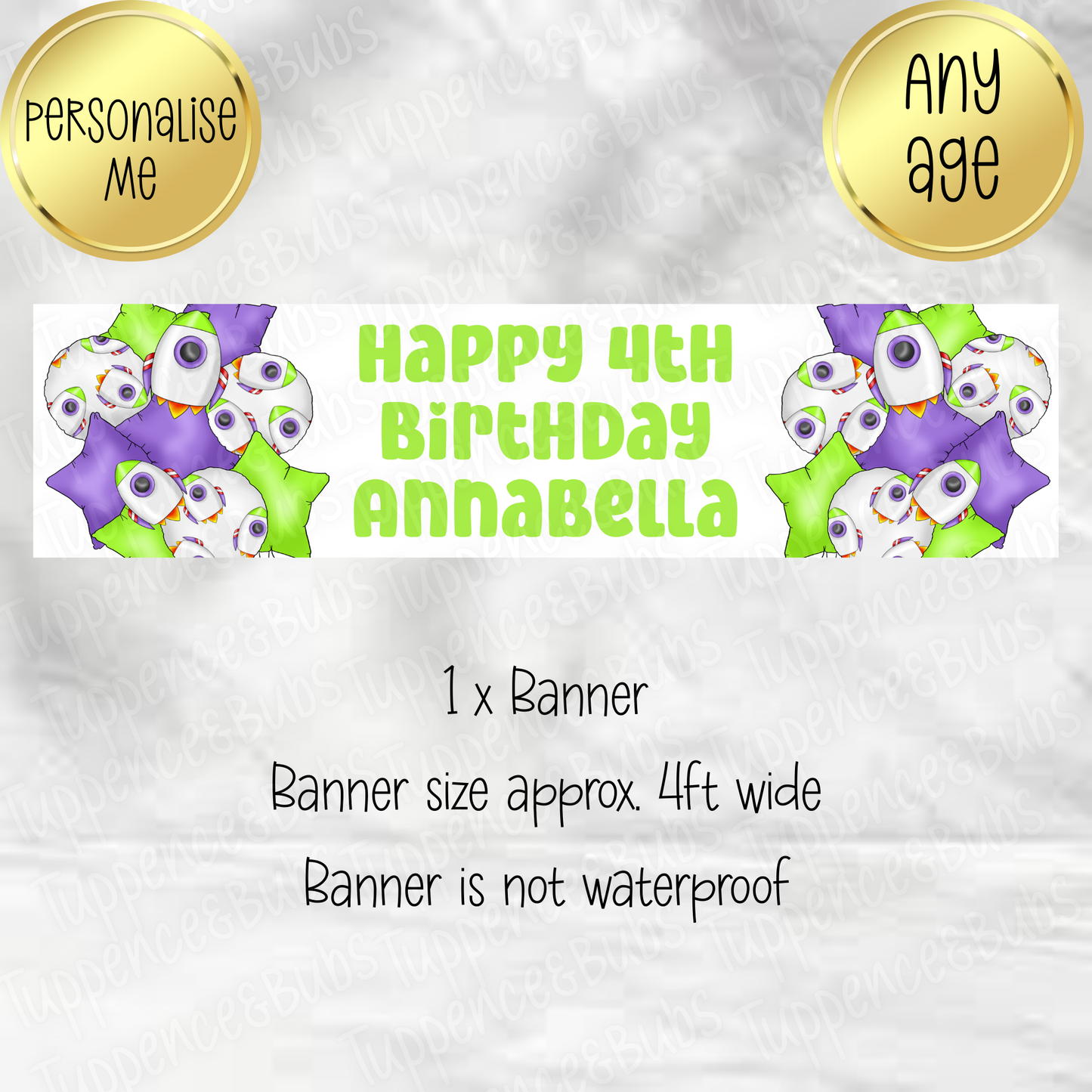 Cowboy/Spaceman Inspired Banner - 3 Designs