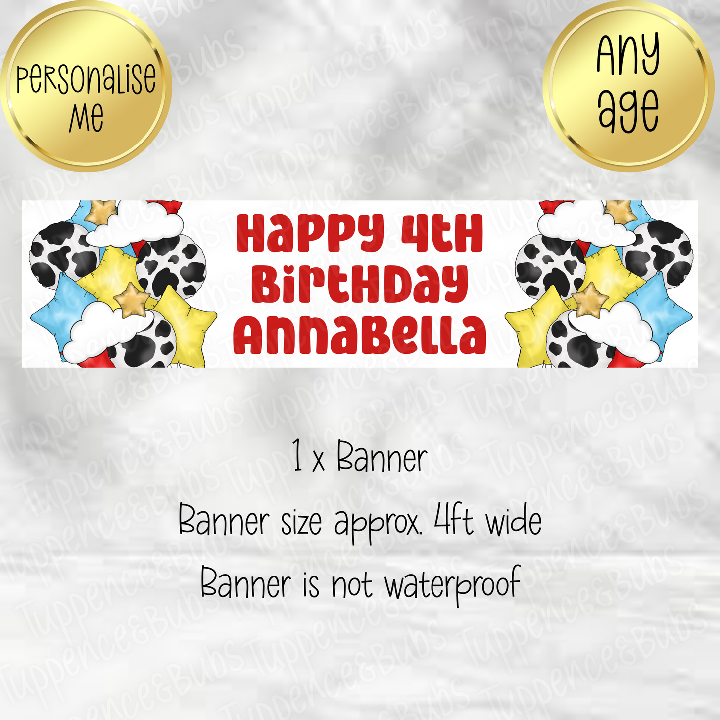 Cowboy/Spaceman Inspired Banner - 3 Designs