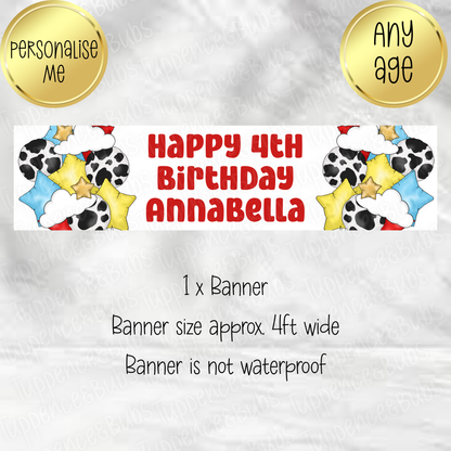 Cowboy/Spaceman Inspired Banner - 3 Designs