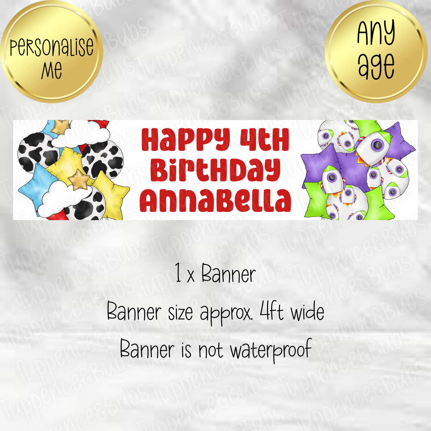 Cowboy/Spaceman Inspired Banner - 3 Designs