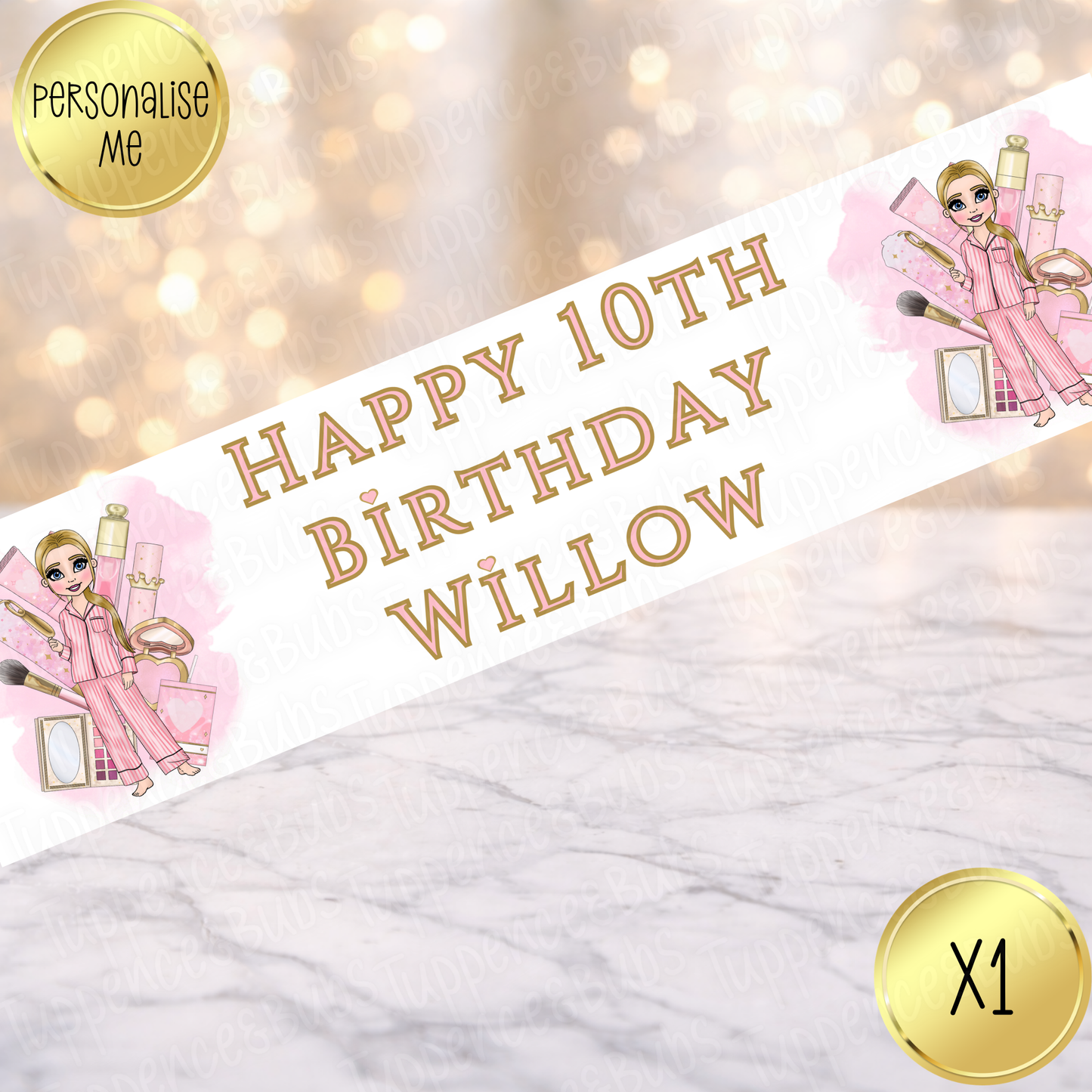 P Louise Inspired Birthday Banner