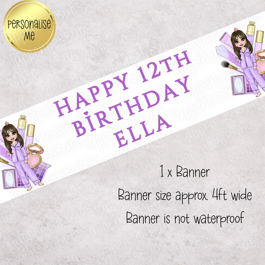 Purple Make Up Pj's Banner