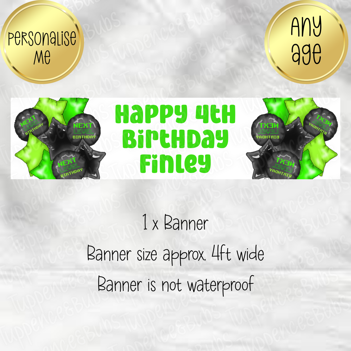 Gaming Balloon Banner - 3 Colours