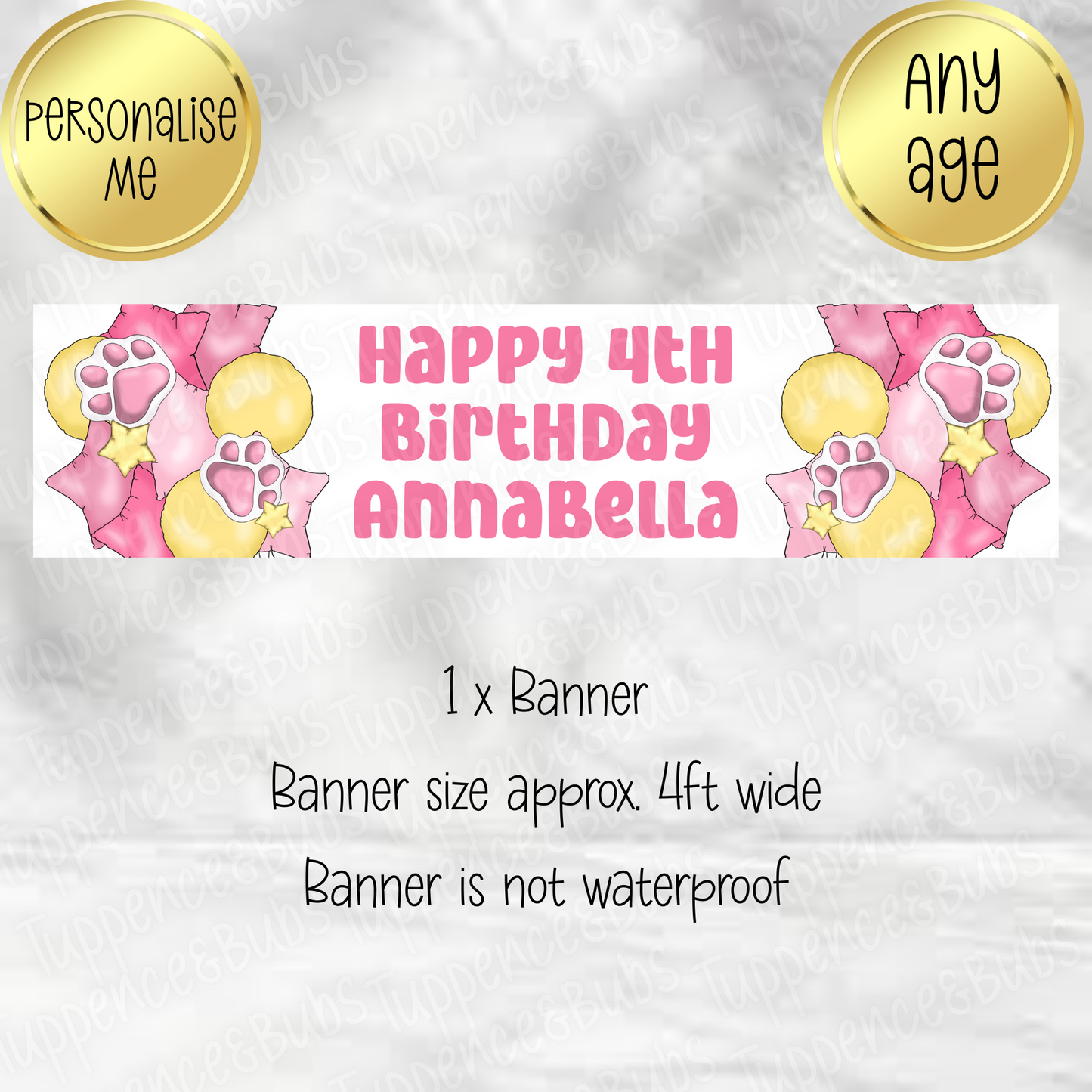 Blue Dog Themed Banner - 3 Colours