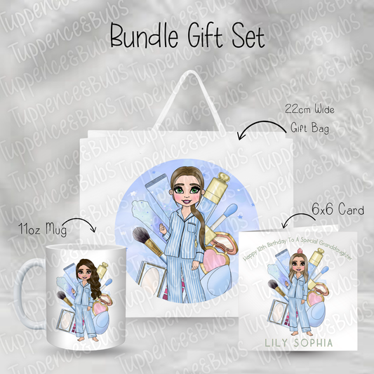 Blue Beauty Inspired Gift Bundle - Mug, Card & Gift Bag