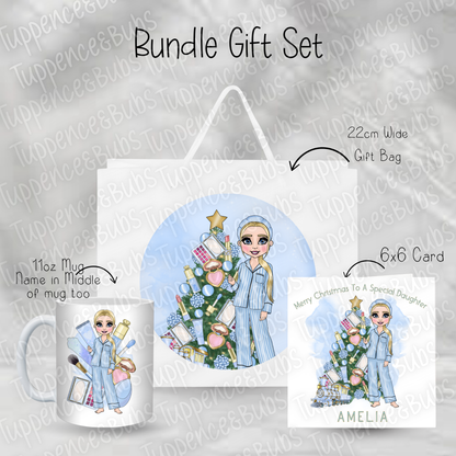Blue Make Up Inspired Express Train Themed Gift Set - Mug, Card & Gift Bag