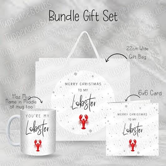 You're My Lobster Gift Set - Mug, Card & Gift Bag