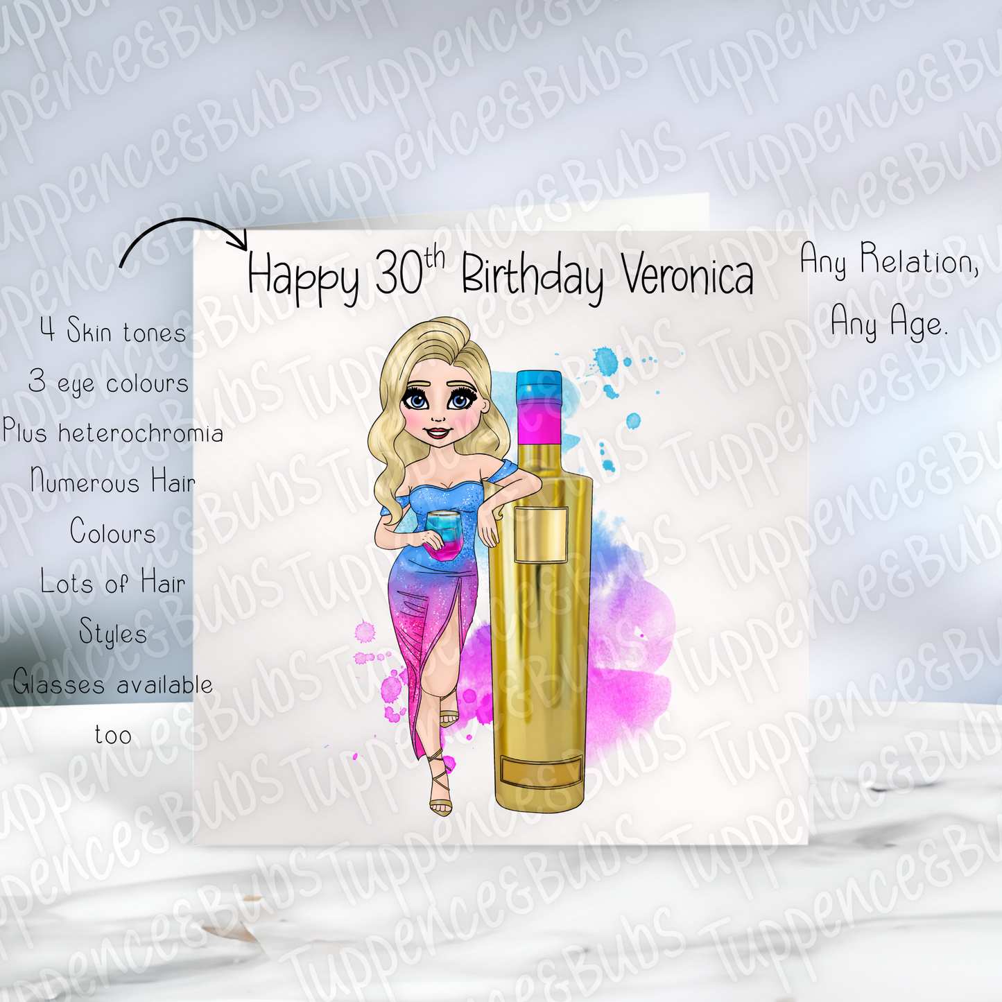 Vodka Inspired Birthday Card