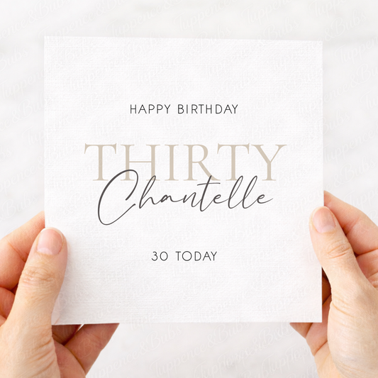 Custom Neutral Birthday Card