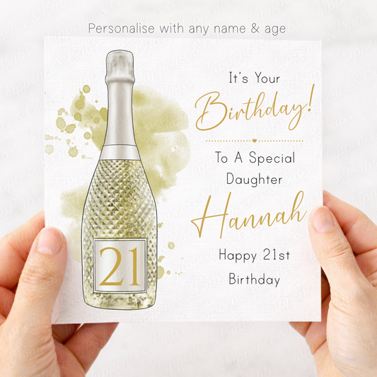 Prosecco Birthday Card