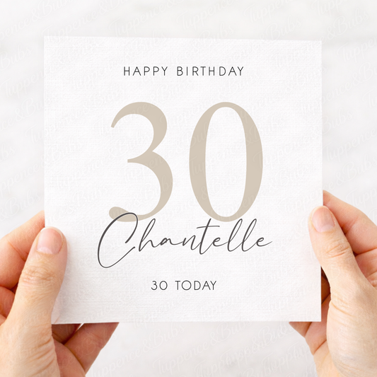 Custom Minimalistic Birthday Card