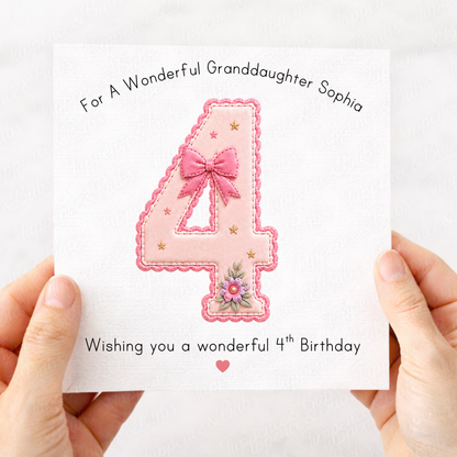 Princess Castle Embroidery Style Card
