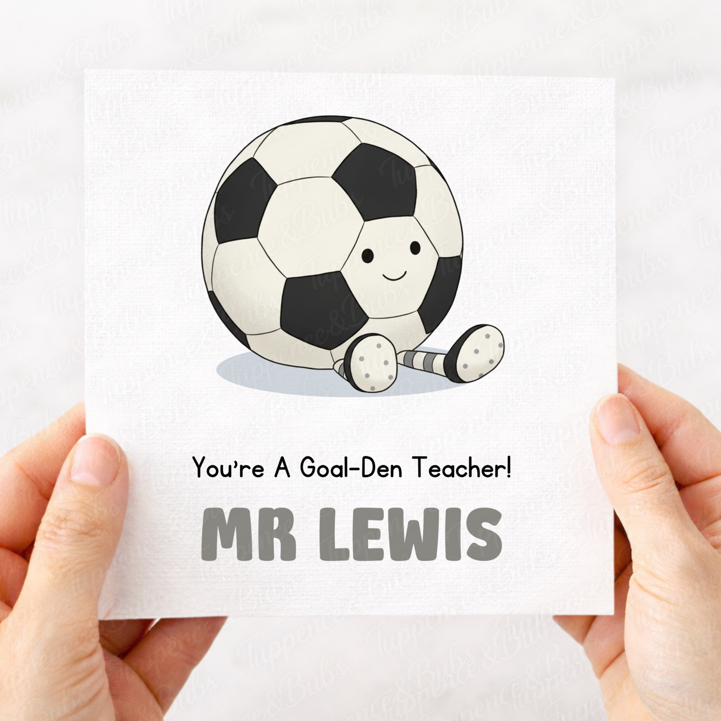Football Themed Teacher Card