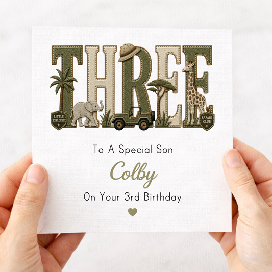 Little Explorer Safari Themed Card