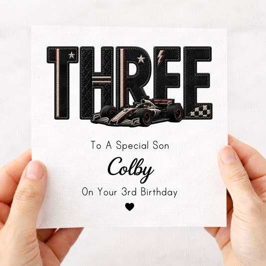 Racing Car Themed Card