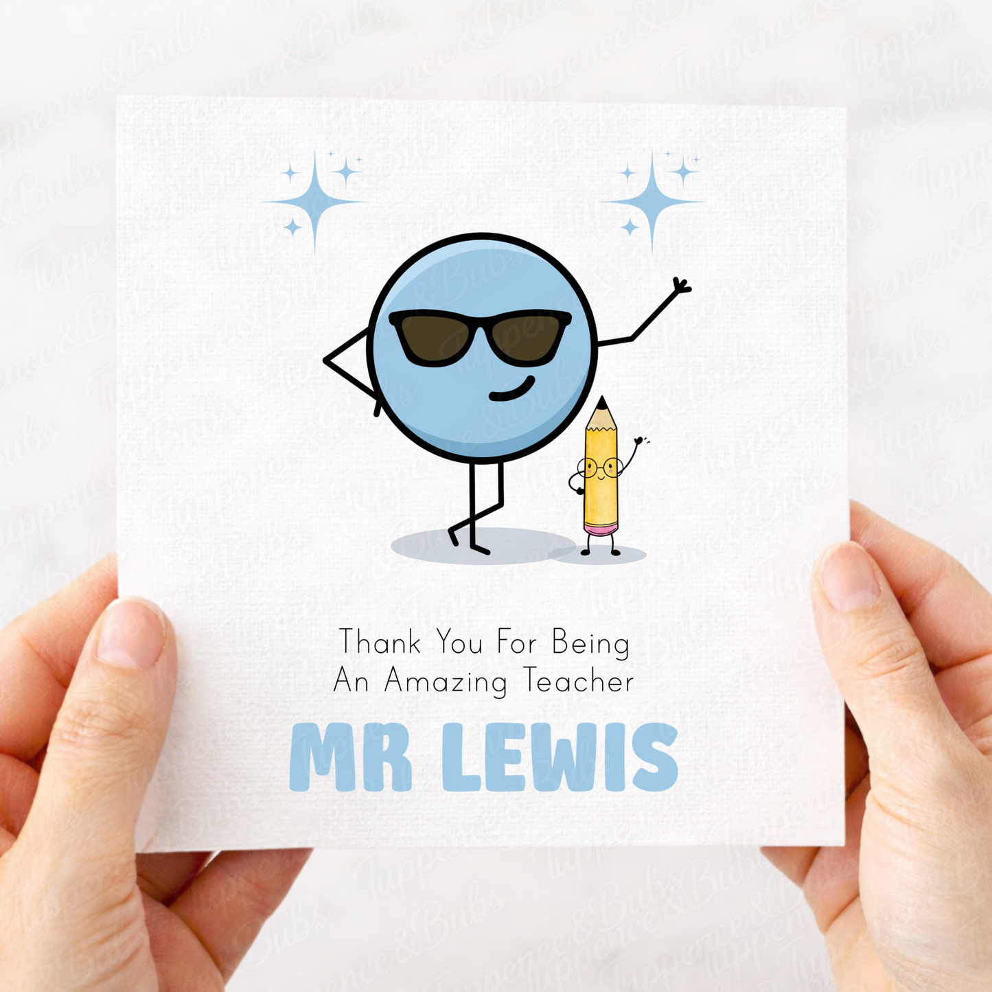 Personalised Happy Teacher Themed Card