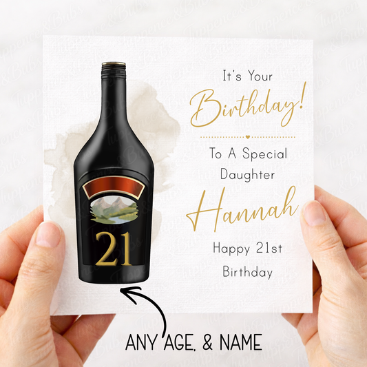 Baileys Bottle Card