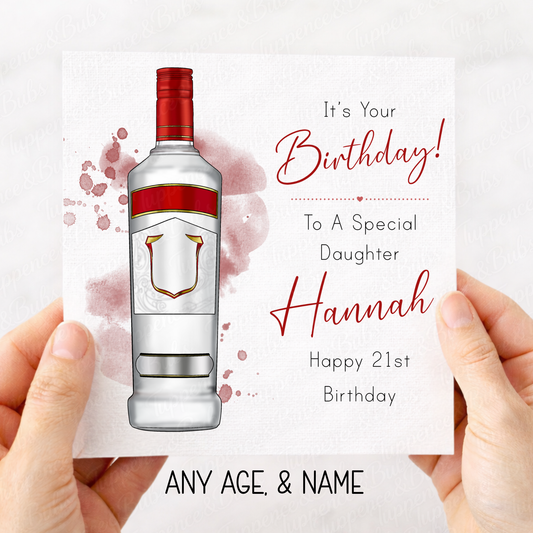 Vodka Bottle Card