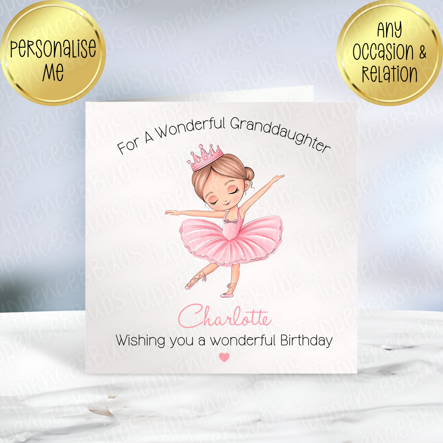 Ballerina themed Card - 4 Designs