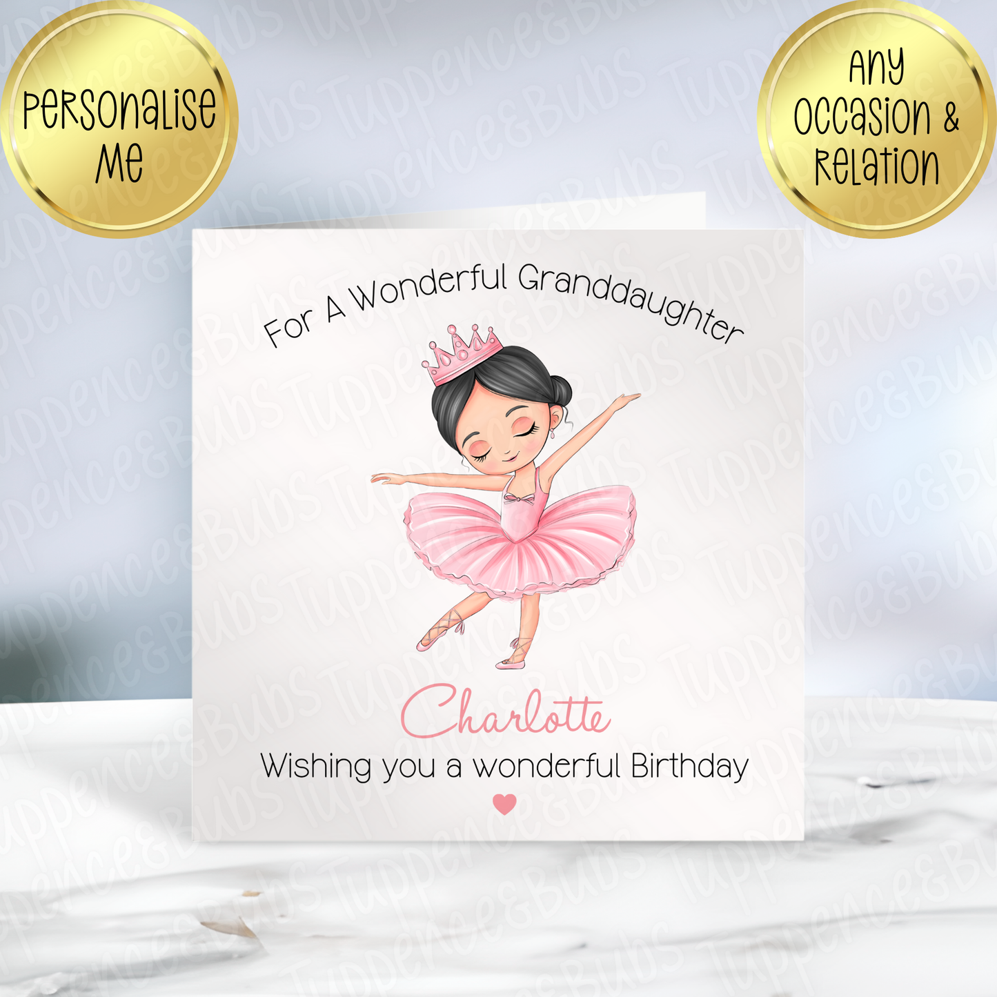 Ballerina themed Card - 4 Designs