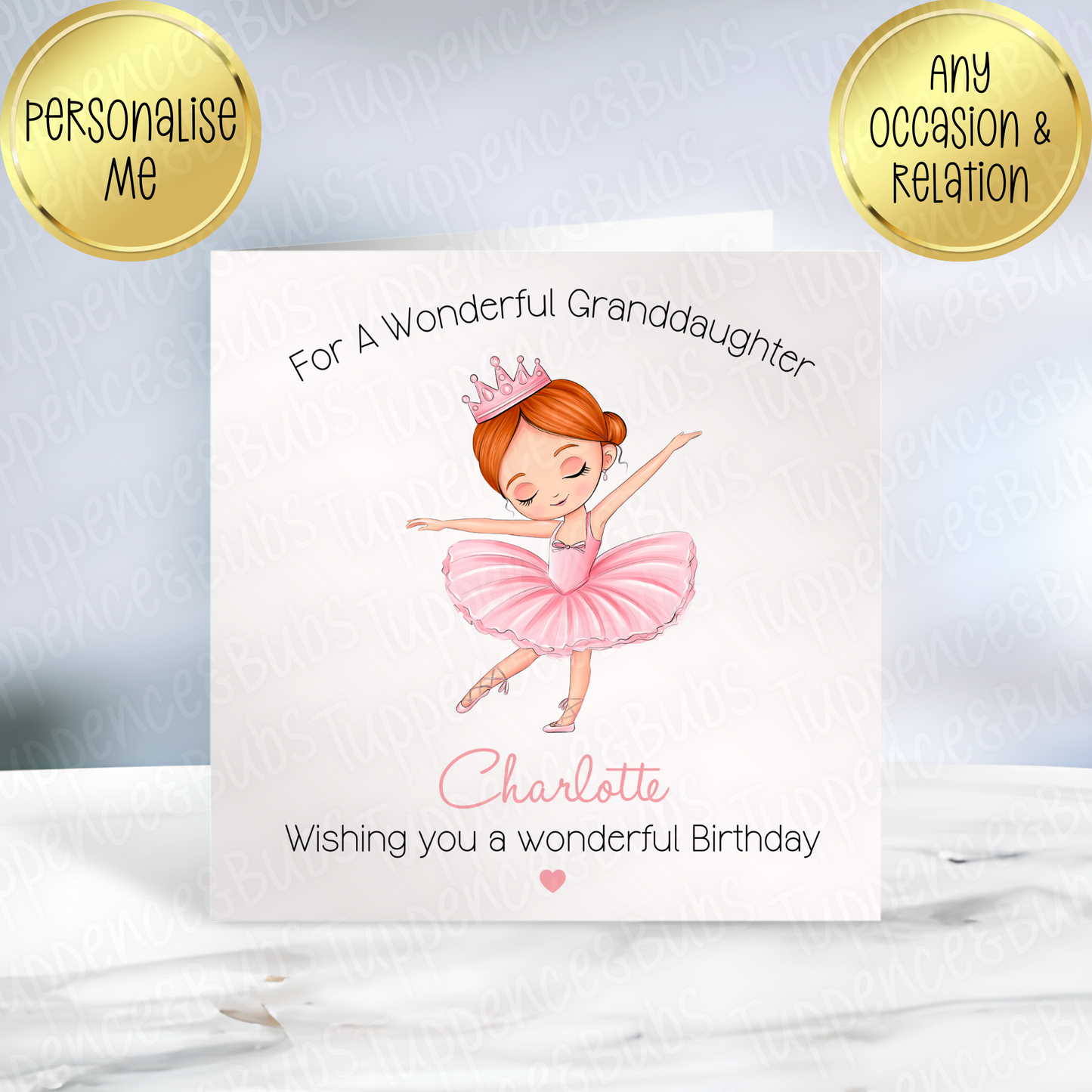 Ballerina themed Card - 4 Designs