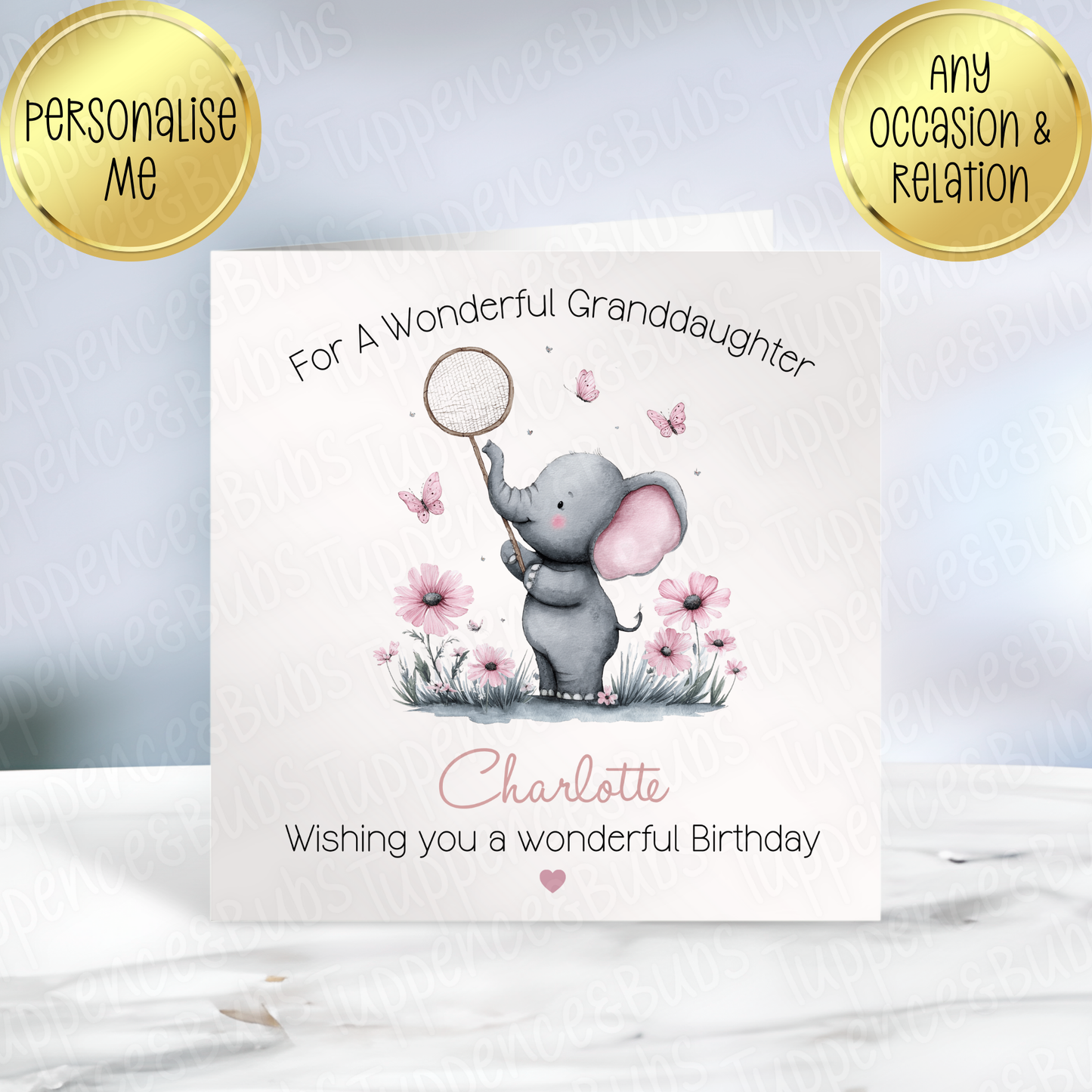 Elephant Themed Card - 4 Designs