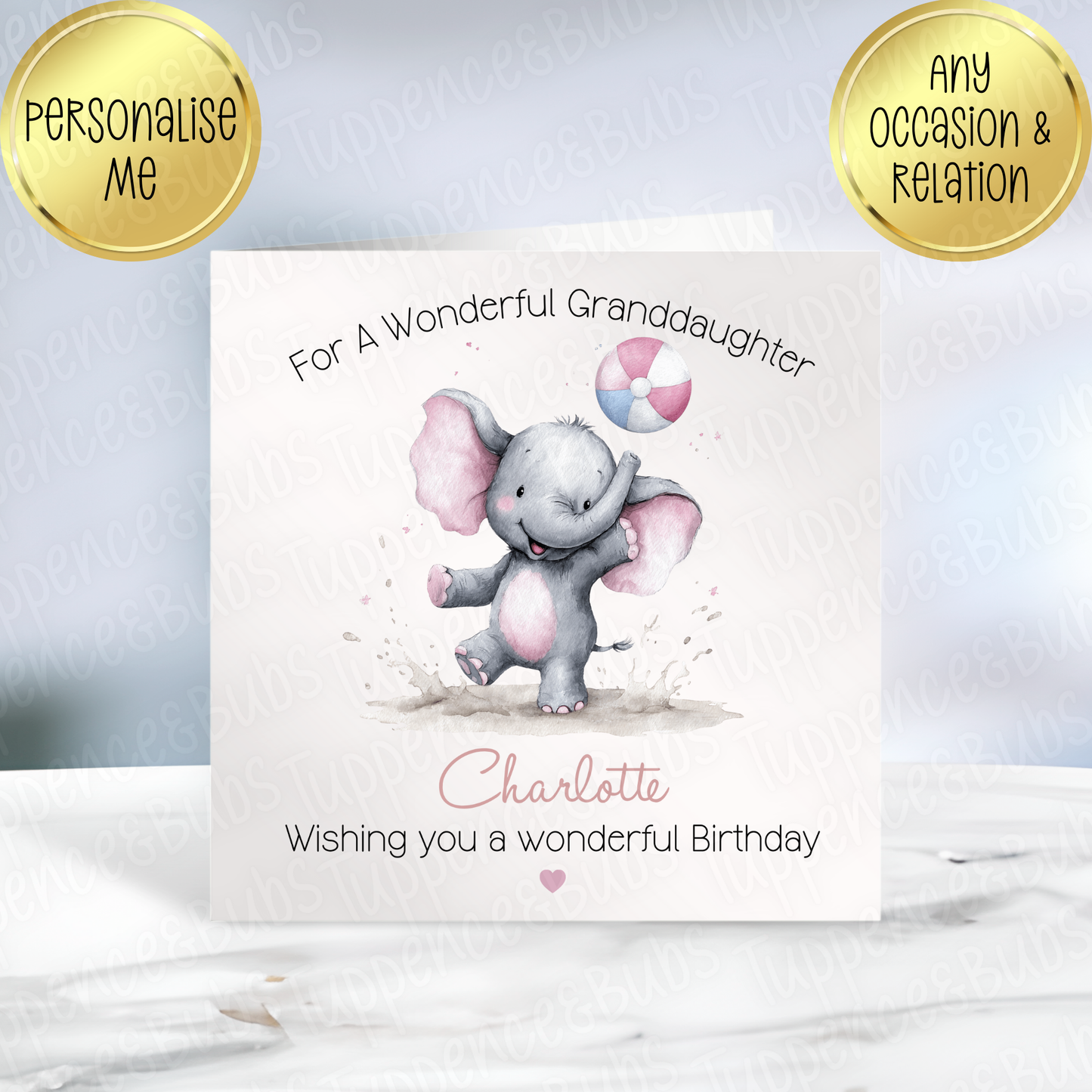 Elephant Themed Card - 4 Designs