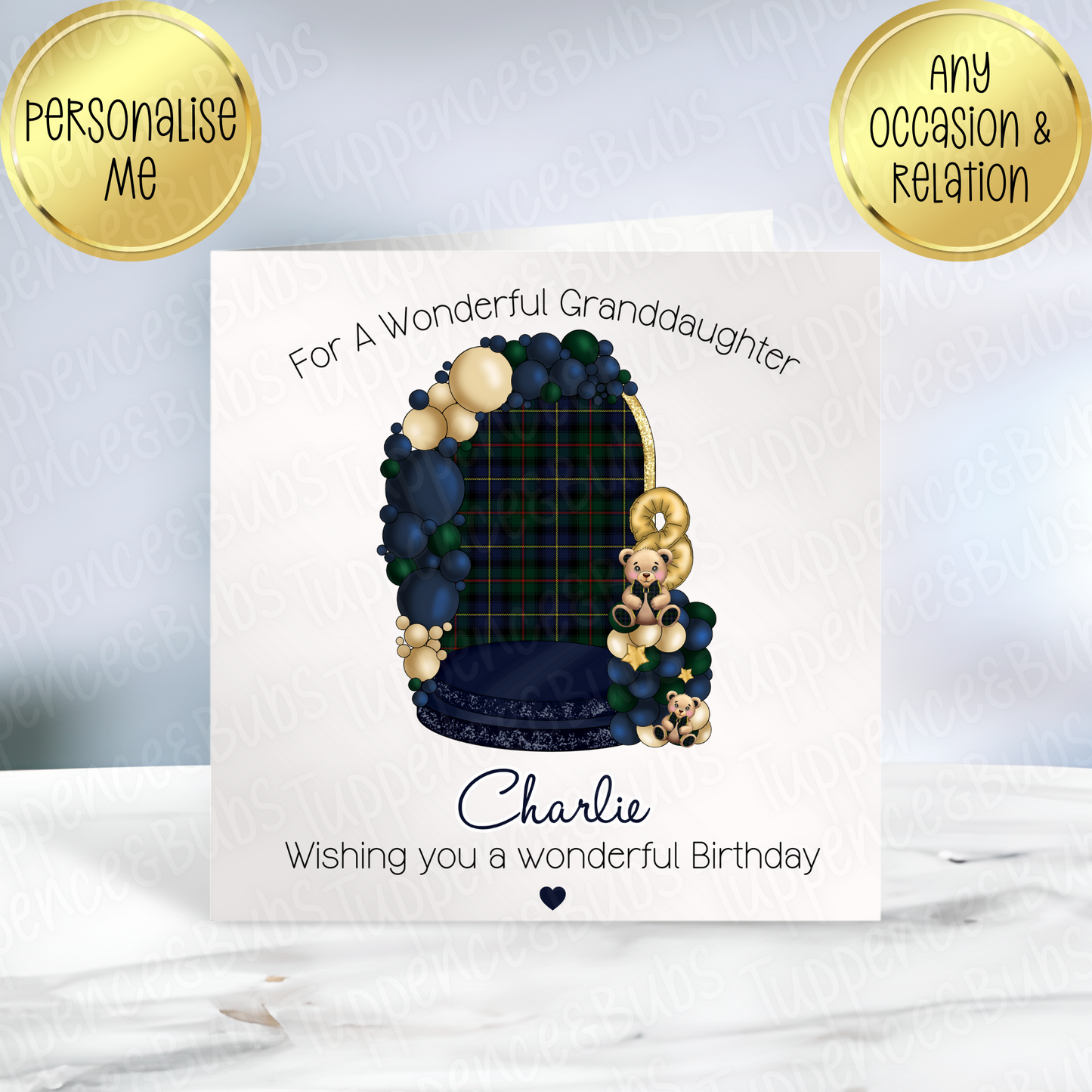 Bear Themed Balloon Card