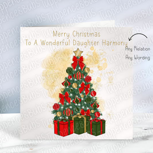 Christmas Tree Themed Card - 3 Designs