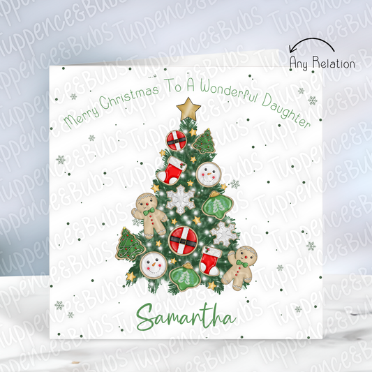 Christmas Cookie Tree Themed Card