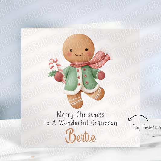 Gingerbread Man Christmas Card