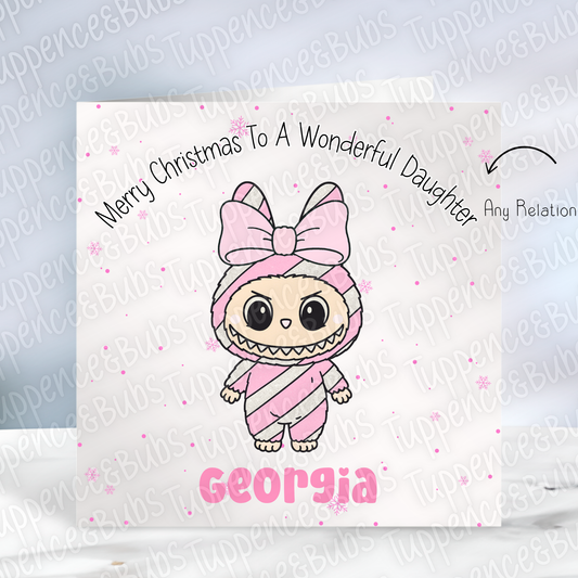 Monster Doll Inspired Christmas Card