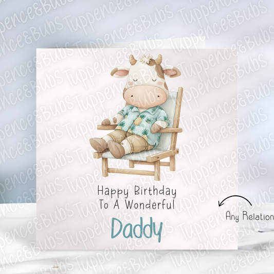 Chilled Bull Birthday Card