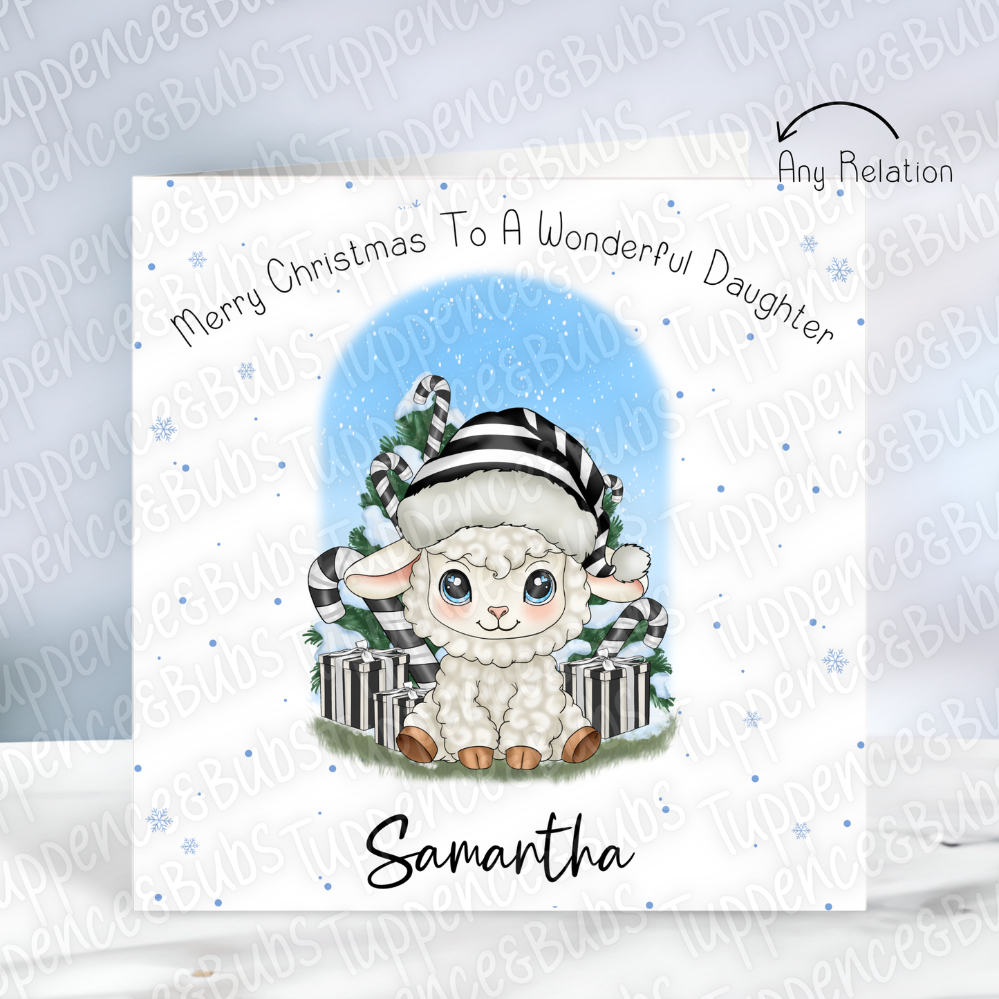 Cute Baa Humbug Themed Christmas Card