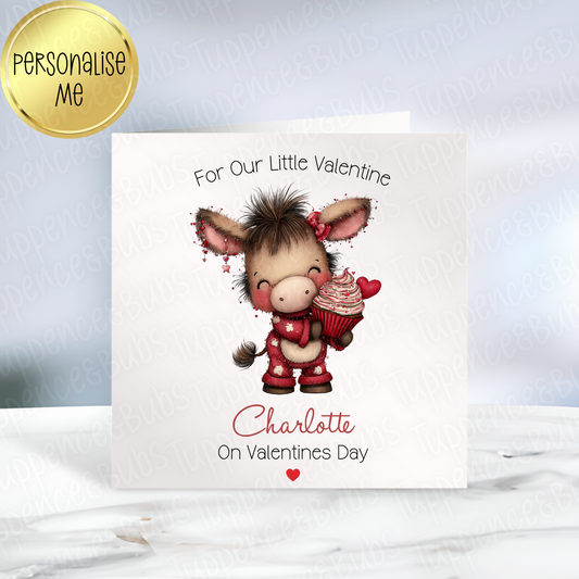 Donkey Themed Valentine's Card