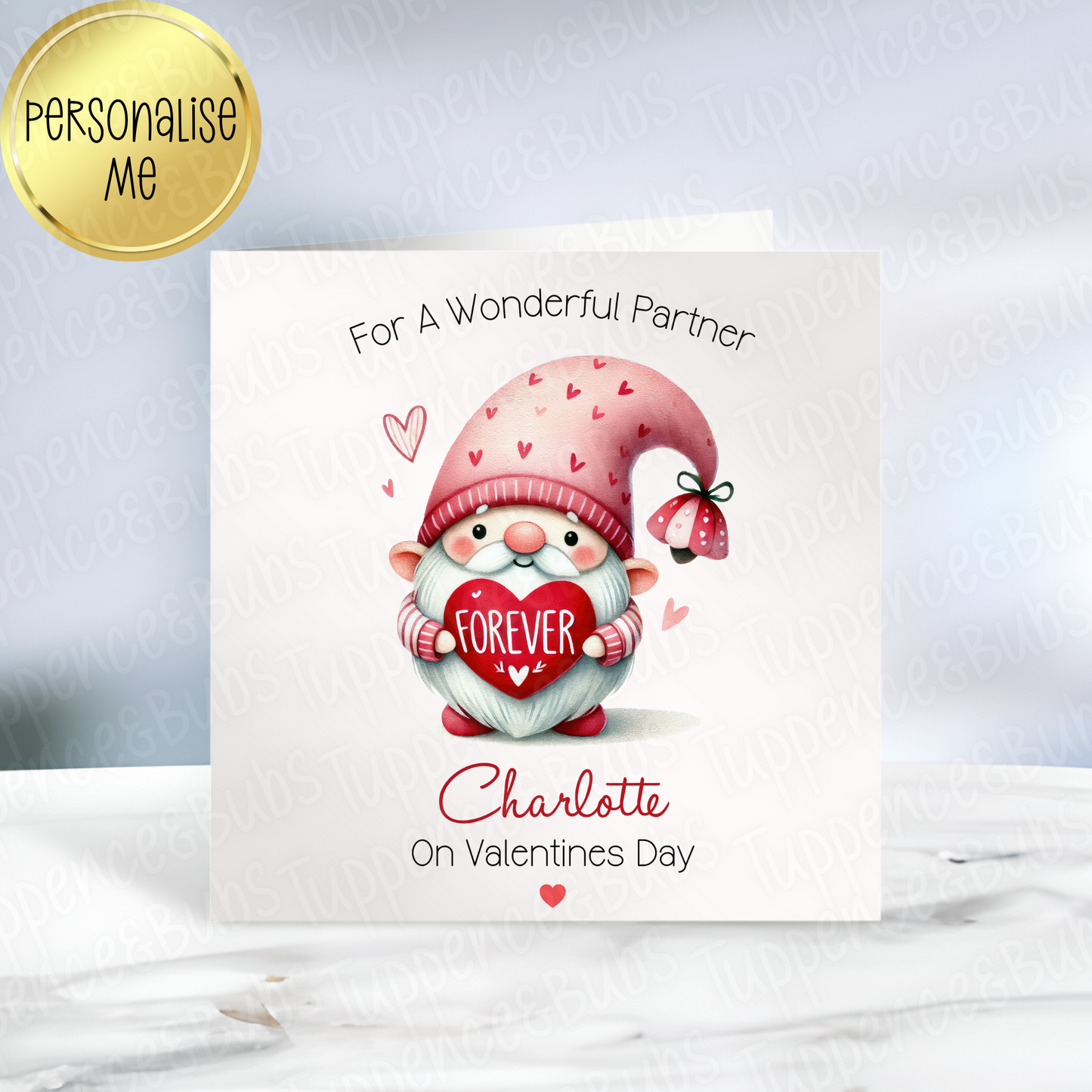 Cute Gnome Valentine's Card