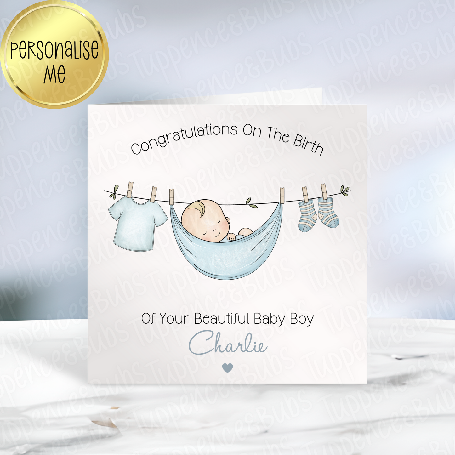 New Baby Card - Pink or Blue