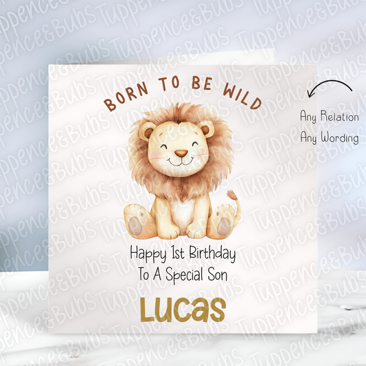 Cute Lion Birthday Card