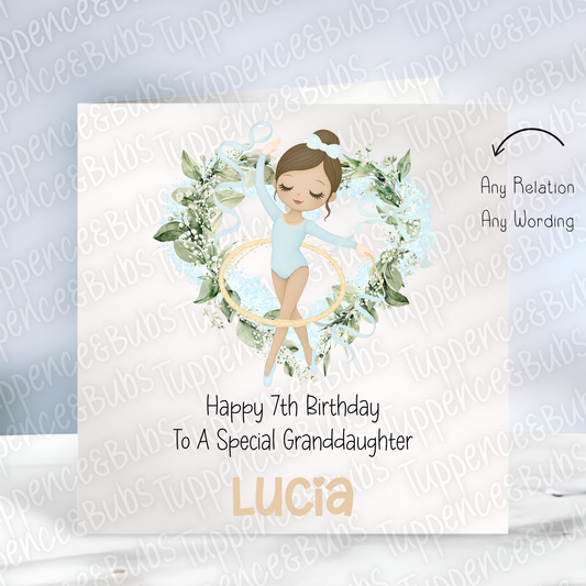 Cute Gymnastic Themed Card