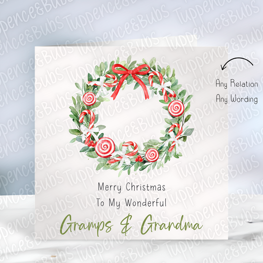 Christmas Wreath Themed Card