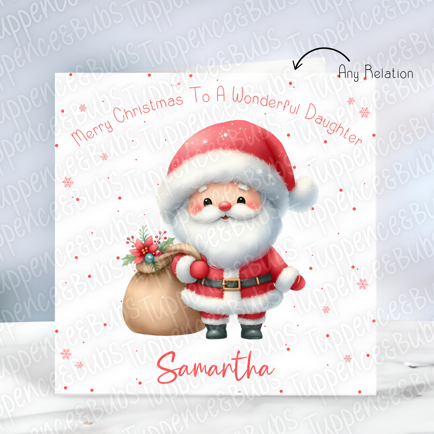 Santa/Reindeer Themed Christmas Card - 4 Designs