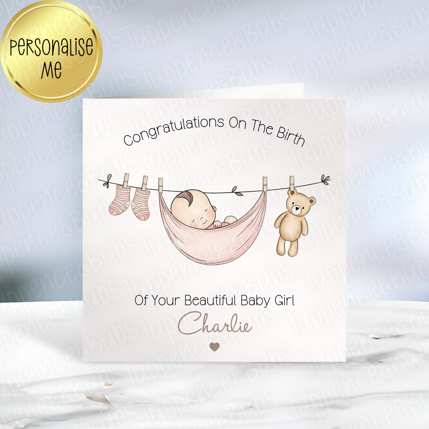 New Baby Card - Pink or Blue