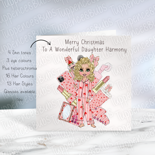 Candy Cane PJ Themed Christmas Card