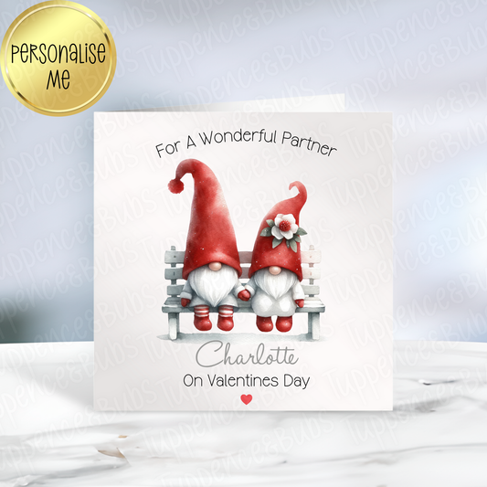 Gnomes In Love Valentine's Card - 2 Designs