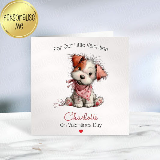 Dog/Pup Themed Valentine's Card