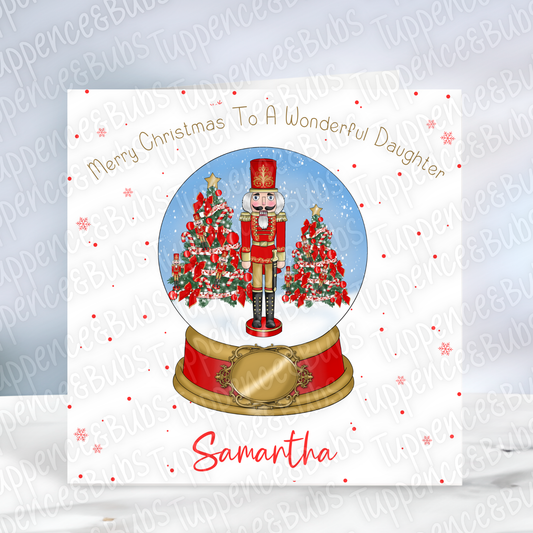 Red Nutcracker Themed Christmas Card