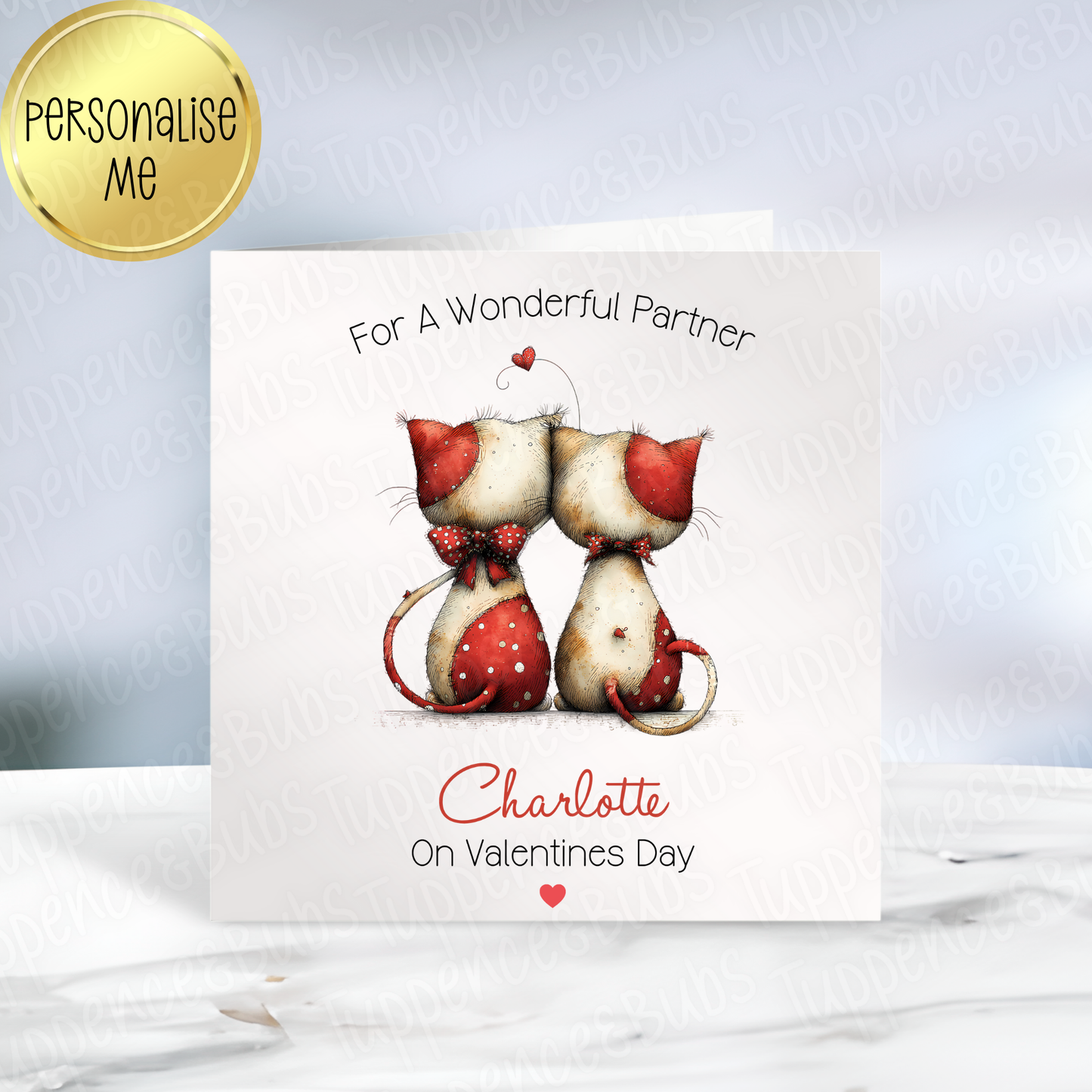 Cats In Love Valentine's Card