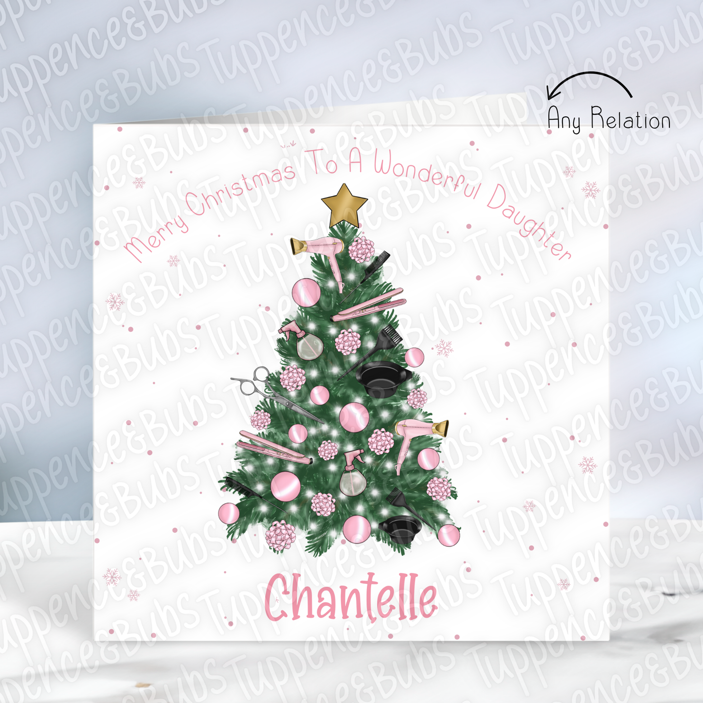 Hairdresser Inspired Christmas Card